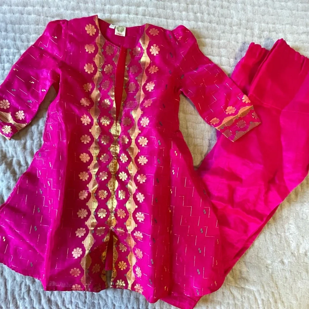 Girls Salwar Kameez Kurta 2-Piece Set Royal Princess Costume Indian Wedding